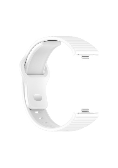 Redmi Watch 6 Silikon Kordon Tırtıklı Suya Dayanıklı Tasarım Beyaz