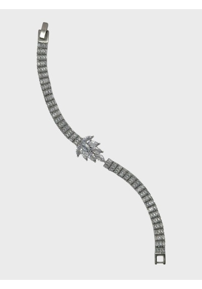 Arnes Jewelry Çelik Zirkon Taşlı Su Yolu Bileklik Gold - Silver Ar568nes Ar622nes Gümüş