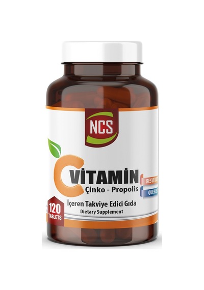 NCS Vitamin C Çinko Propolis 120 Tablet Vitamin D Quercetin Resveratrol