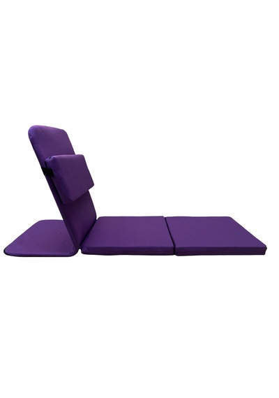 Ayrılabilir Çift Minderli İlave Destek Yastıklı Backjack Meditasyon Sandalyesi Yoga, Nefes Sandalyesi Mor