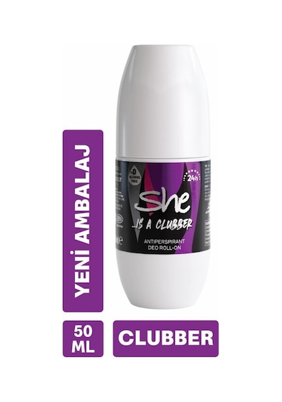She Is A Clubber Kadın Roll-On Deodorant 50 ML