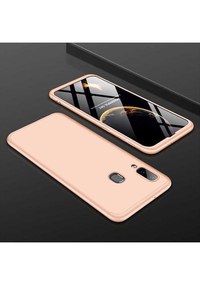 Samsung Uyumlu Galaxy A10s Kılıf Zore Ays Kapak Gold