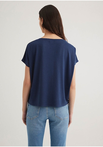 Mavi Kısa Kol Lacivert Kadın T-shirt M167245-70487 Lacivert