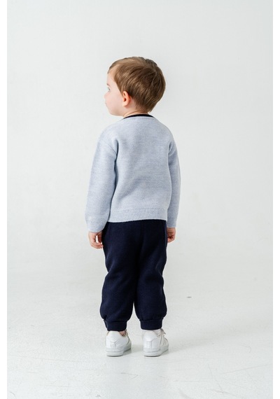 Babyhola Erkek Bebek Triko Kazak Pantolon Takım 23124 Mavi