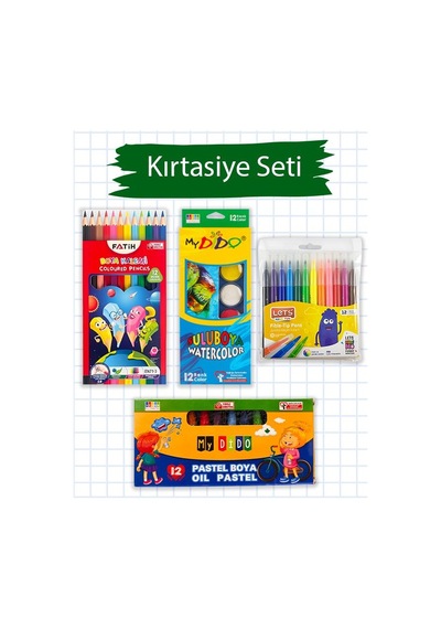 Temel 4 Adet Öğrenci Boyama Seti