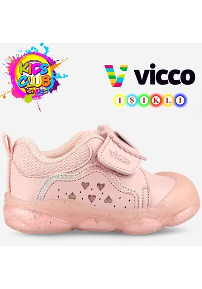Vicco Pena Işıklı Ortopedik Çocuk Spor Ayakkabı Pudra
