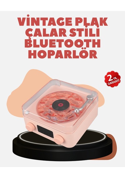 Retro Kristal Netliğinde Ses Gece Işıklı Retro Bluetooth Hoparlör