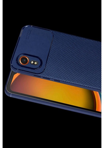 Samsung Galaxy Xcover 7 Kılıf Auto Focus Karbon Kapak - Lacivert
