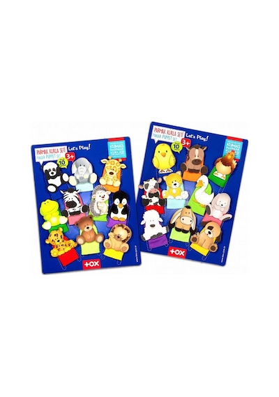 2 Set - 20 Parça Tox Vahşi Hayvanlar Ve Evcil Hayvanlar Parmak Kukla T771 T781