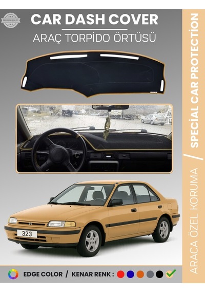 Mazda 323 1991-1995 Torpido Örtüsü Ön Panel Halısı Torpido Koruma Özel Kesim Kaymaz Hızlı Montaj - 503 Stiloto