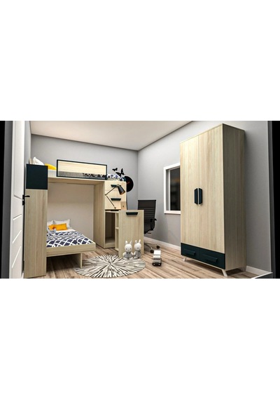 Allium Genç Odası Takımı Mdf Beyaz Allium Genç Odası Takımı Mdf Beyaz