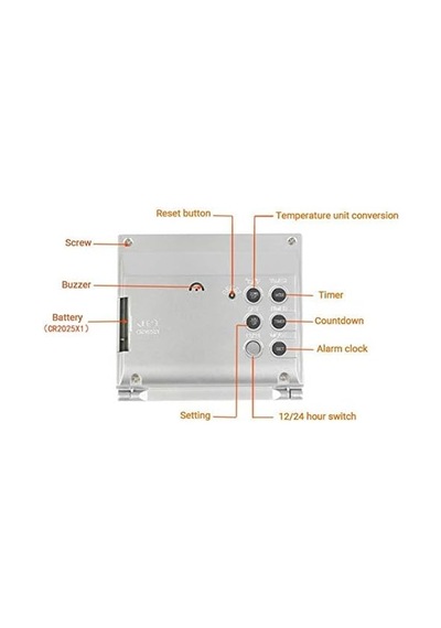 Dijital Lcd Hava İstasyonu Katlanır Çalar Saat Tarih Masaüstü Sıcaklık Seyahat Saati 8 İsteğe Bağlı Müzik Ve Erteleme İşlevleri İle Diğer