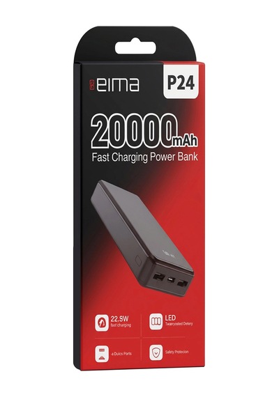Eıma 20000 Mah Powerbank Hızlı Şarj Destekli Taşınabilir Şarj Cihazı Beyaz