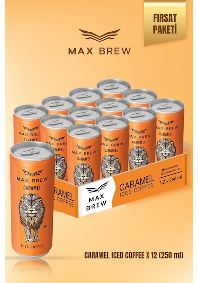 Max Brew Caramel Soğuk Kahve 250 Ml 12 Adet Çözünebilir