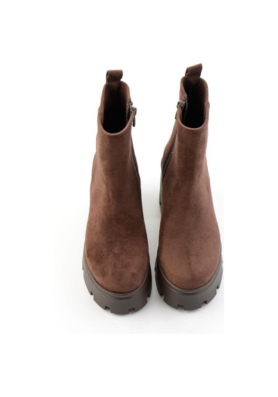 Bambi Kahve Süet Kadın Bot & Bootie K02391085172 Kahverengi