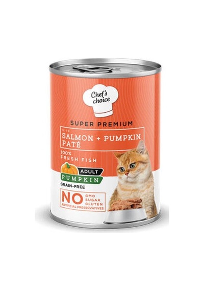 Pumpkin Pate Somonlu Balkabaklı Tahılsız Yetişkin Kedi Konservesi 400 Gr