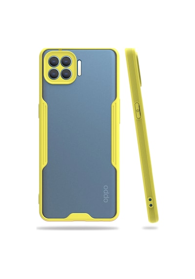 Newface Oppo Reno 4 Lite Kılıf Platin Silikon Semeglbl - 54 - Sarı