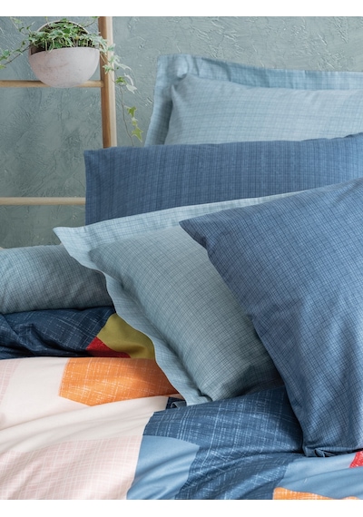 Cotton Box Modern Çift Kişilik Nevresim Takımı Cosy Mavi