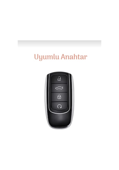 Lüx Chery Tiggo 8 Pro Omoda 5 Tiggo 7 Avantgarde Nano Anahtar Kılıfı Beyaz Gümüş Silver Renk