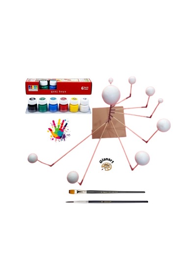Güneş/gezegen Sistemi Boyama Ve Yapım Seti 9lu Guaj Boyalı Set
