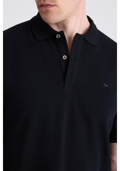 D's Damat Ds Damat Regular Fit Siyah Pike Dokulu %100 Pamuklu T-shirt 4hc140211213m 001