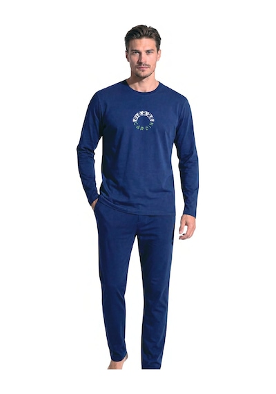 Pierre Cardin 6155 Erkek Uzun Kollu Bisiklet Yaka Pijama Takımı -indigo İndigo