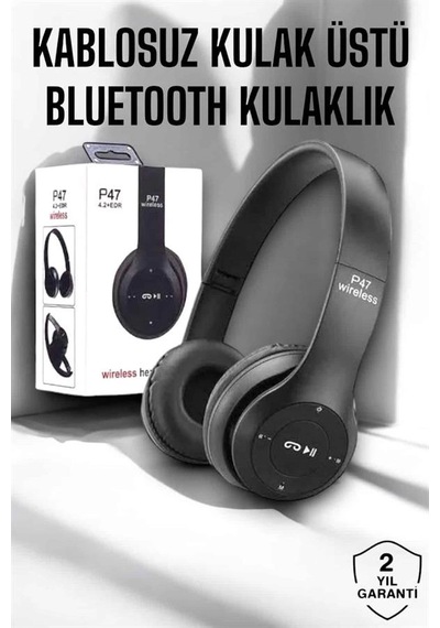 Kulak Üstü Tf Kart Ve Aux Destekli Ergonomik Bluetooth Kulaklık Diğer