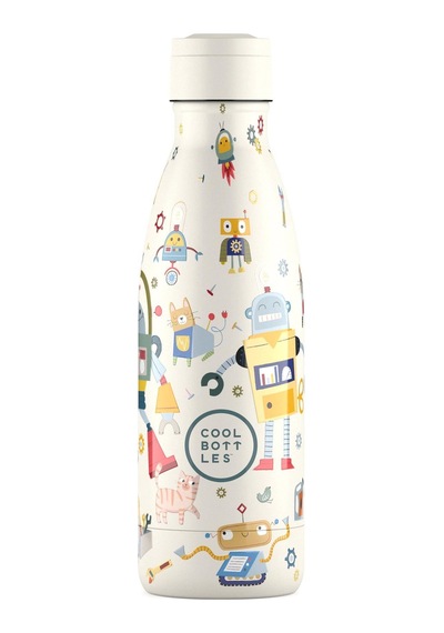 Cool Bottles The Kids Bottle Messy Robots Pipetli Termos Suluk 35 Çok Renkli