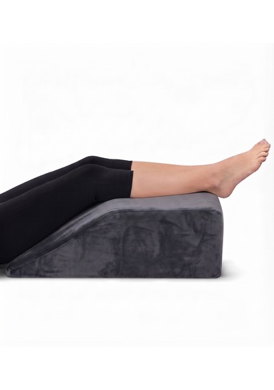 Çok Amaçlı Dinlenme Çalışma Uzanma Yastığı Orta Sert Sünger Ortopedik Bacak Destek Ve Yastığı 61x53x20 Cm Koyu Gri