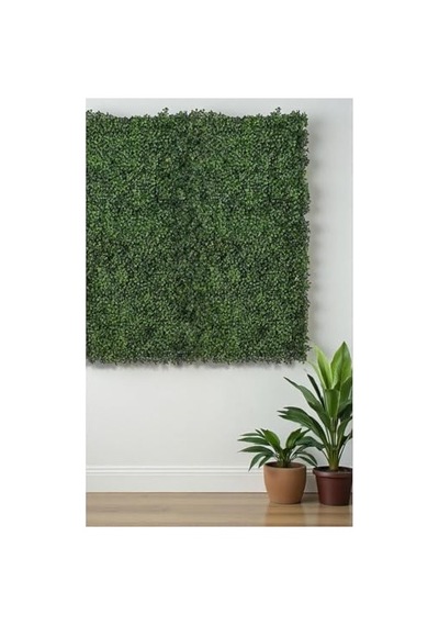 Tr Yapay Çiçek Duvar Kaplama Panel Şimşir Tabaka 40x60 Cm Yeşil Dikey Bahçe Kontef Diğer