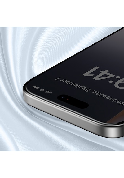 Apple Uyumlu   iPhone 17 Pro Raptic Air Glass 2.5d Privacy Hayalet Ekran Koruyucu 2 Adet Uygulama Aparatlı Siyah