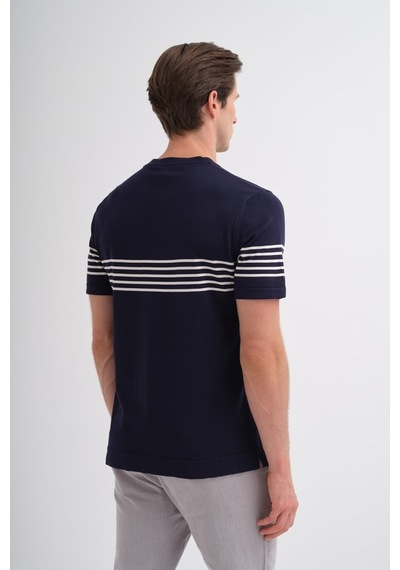 Cazador Erkek Bisiklet Yaka Triko Tshirt 30400 Lacivert Lacivert