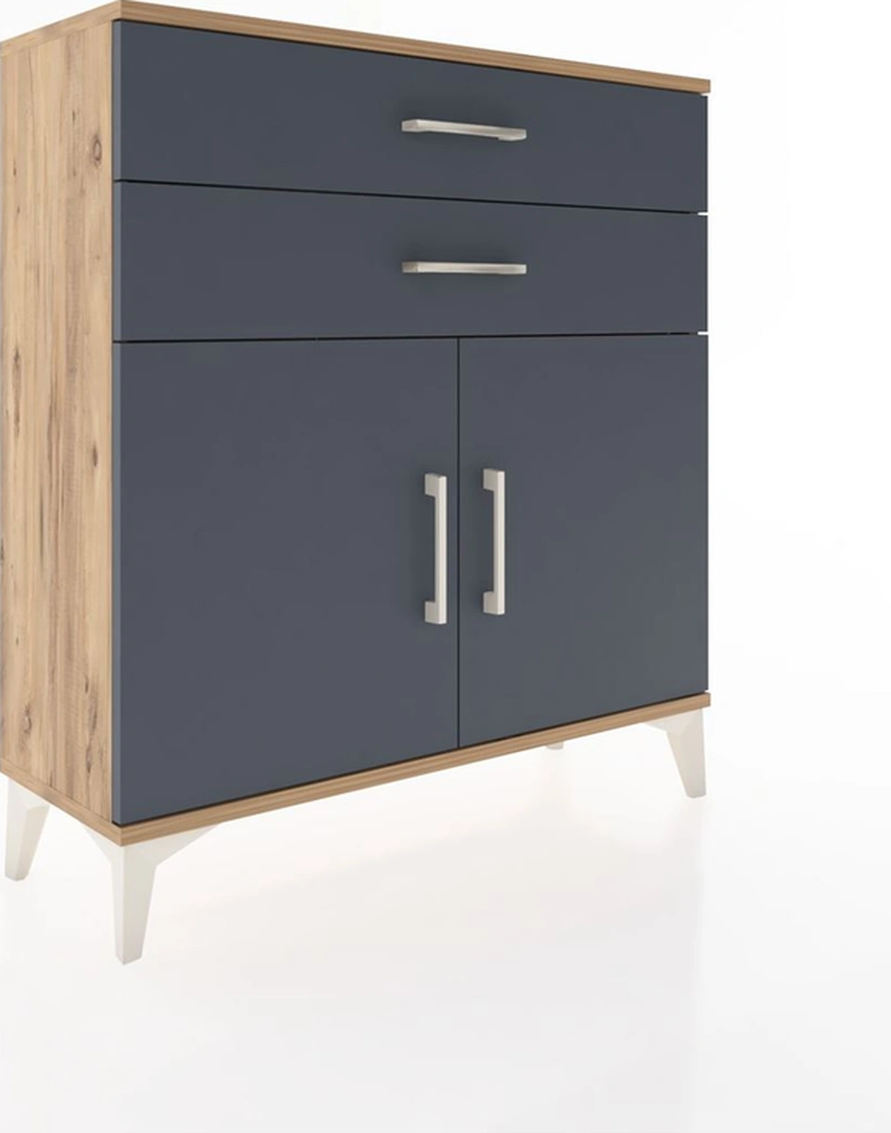 Arges Şifonyer Tek Raflı 2 Çekmeceli 2 Kapaklı 88x30x96 Çam-a... Çam