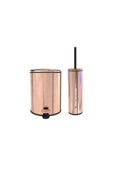 Primanova Cigo Çöp Kovası Tuvalet Fırçası Rose Gold Rose