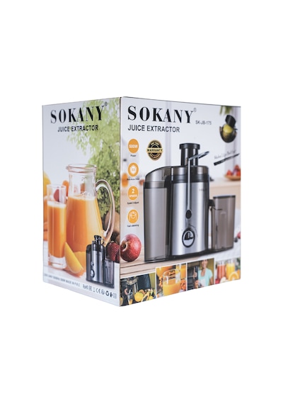 Sokany SK-JB-175 500 W Profesyonel Geniş Ağızlı Katı Meyve Sıkacağı