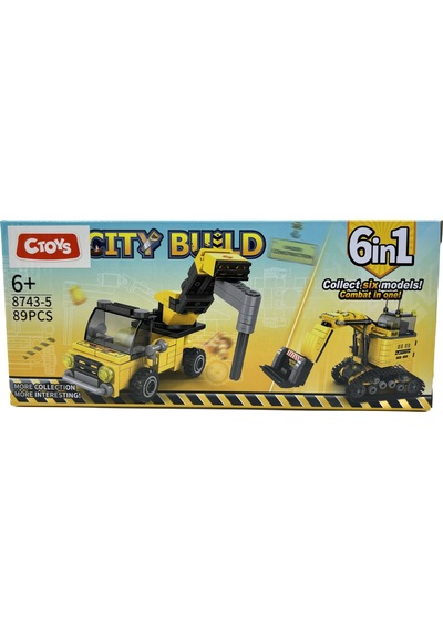 Lelebrother City Build İş Makinesi Seti Eğitici Blok Oyuncak No-5
