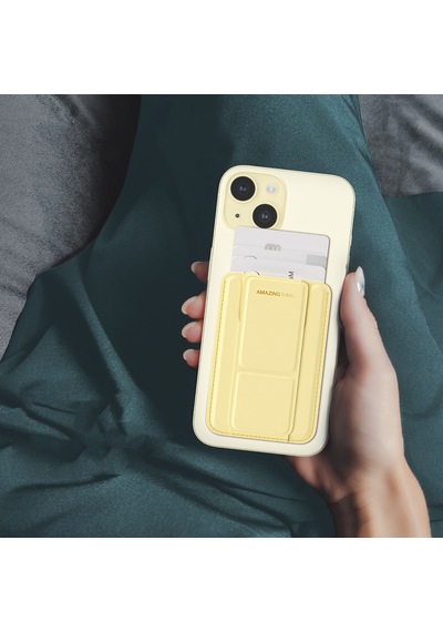 Amazingthing Edition Mag Serisi Fonksiyonel Çok Yönlü Grip Standlı Magnetik Kartlık Sarı