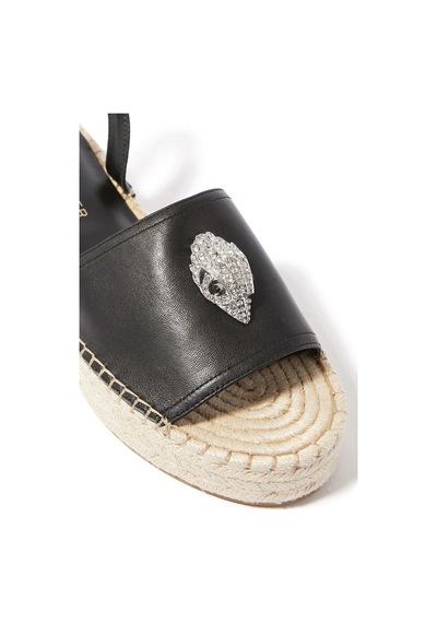 Kurt Geiger Kensington Deri Espadril Siyah