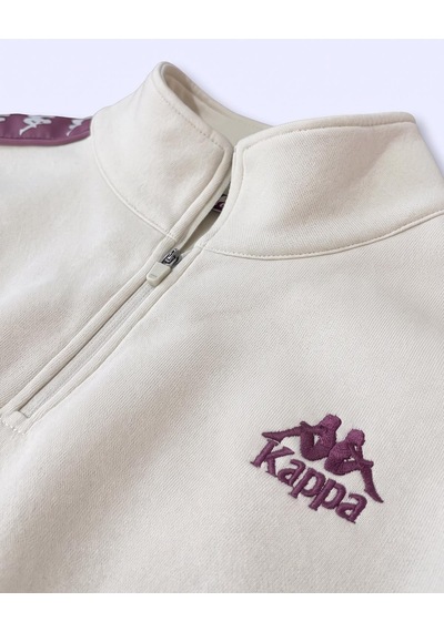 Kappa 222 Banda Mines Kadın Bej Regular Sweatshirt