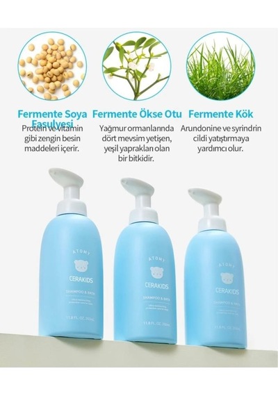 Atomy Çocuk Şamuanı Cerakids Shampoo And Bath 350ml Hassas