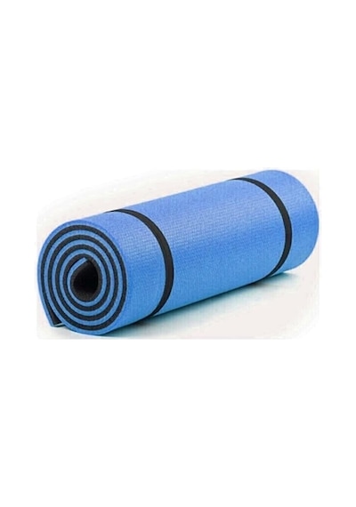 Slipt Çift Taraflı Yoga Minderi Ve Spor Matı, 180x61 Cm, 10mm, Mavi Diğer