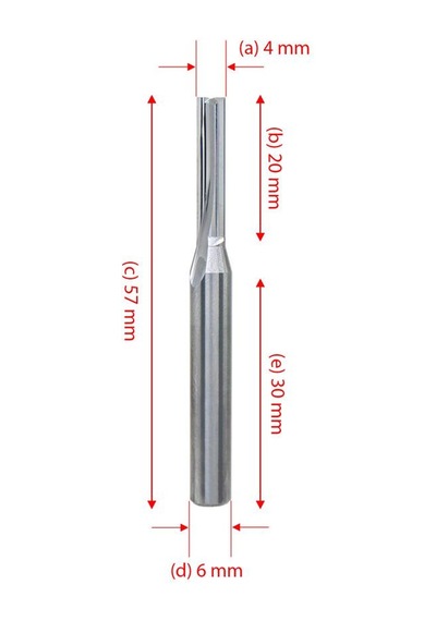 Titi 5532 Düz Kesim Karbürü 4 Mm Sap: 6mm