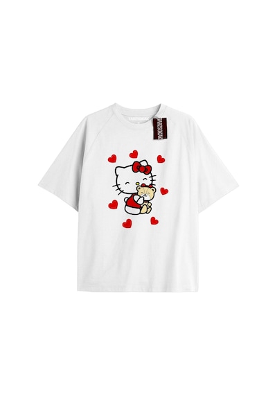 Tarzsokak Kalp Ve Oyuncak Ayı Hello Kitty Beyaz