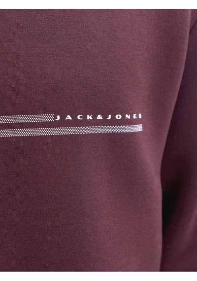 Jack & Jones Jcofusion Scuba Crew Neck Sn Erkek Sweatshirt-33802 Bordo