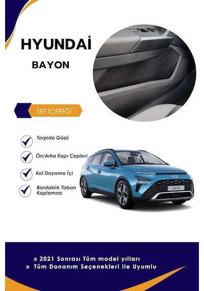 Hyundai Bayon Uyumlu Konfor Seti Siyah