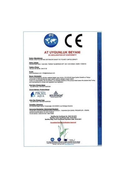 Piksel Aqua Su Arıtma Cihazları Için Hat Alma Ve Küresel Vana