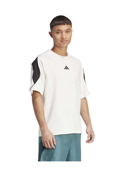Owhıte/black Adidas Erkek Günlük T-shirt M Stadium Tee Jx5640 Beyaz