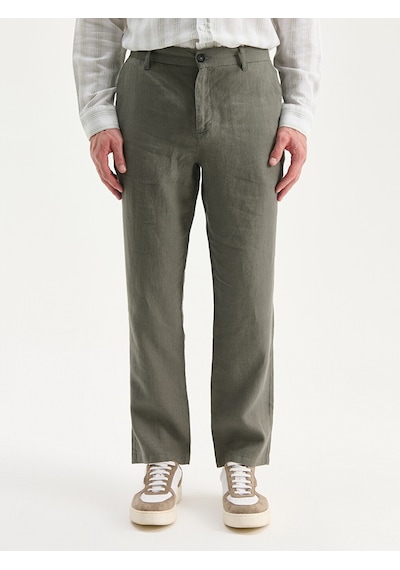 Lcw Vision Haki Regular Fit %100 Keten Erkek Pantolon