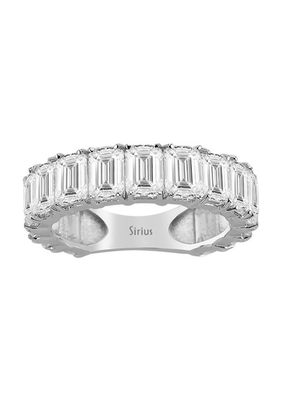 Sirius Emerald Kesim Beyaz Topaz Tamtur Yüzük 0804r0410