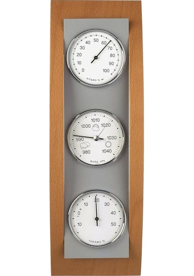 Tfa Dostmann Analog Meteoroloji İstasyonu, Ahşaptan Yapılmış, Barometre, Termometre, Higrometre, Kahverengi